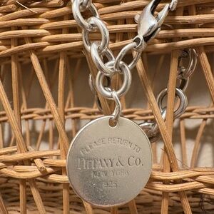 Authentic Tiffany & Co. Silver bracelet with charm Tiffany’s dust bag included